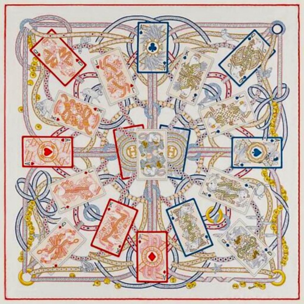 NWT Hermes  Dame de Coeur Silk Scarf  70cm